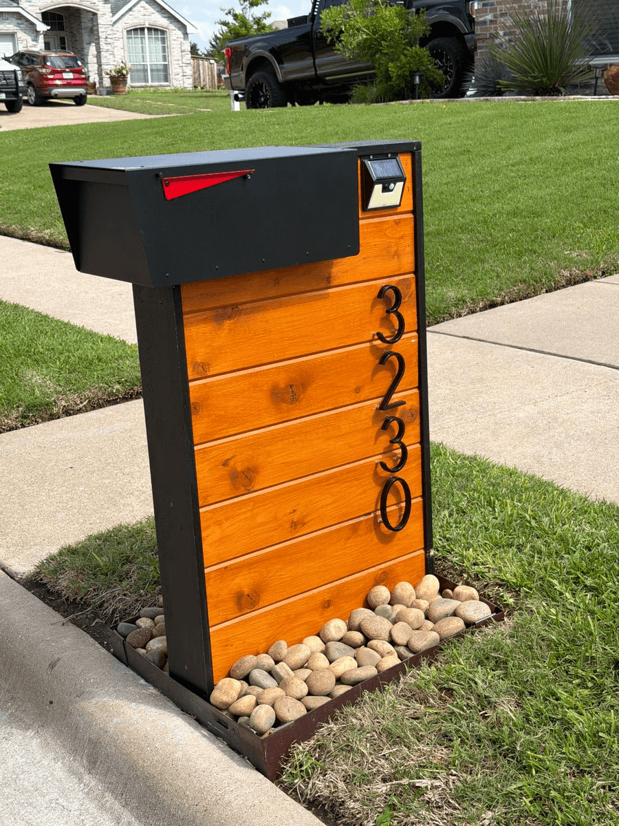 New mailbox post set in fresh concrete for a Chico installation
